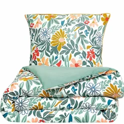 Future Home Parure de lit 2 personnes en satin de coton imprimé floral 260x240cm* Parure De Lit