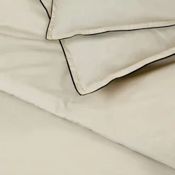 Parure de lit 2 personnes en satin de coton unie 240x220cm><noscript><img width=