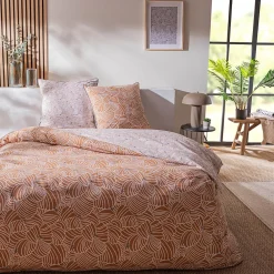 Parure de lit 2 personnes graphique floral en coton 260x240cm>Future Home Sale