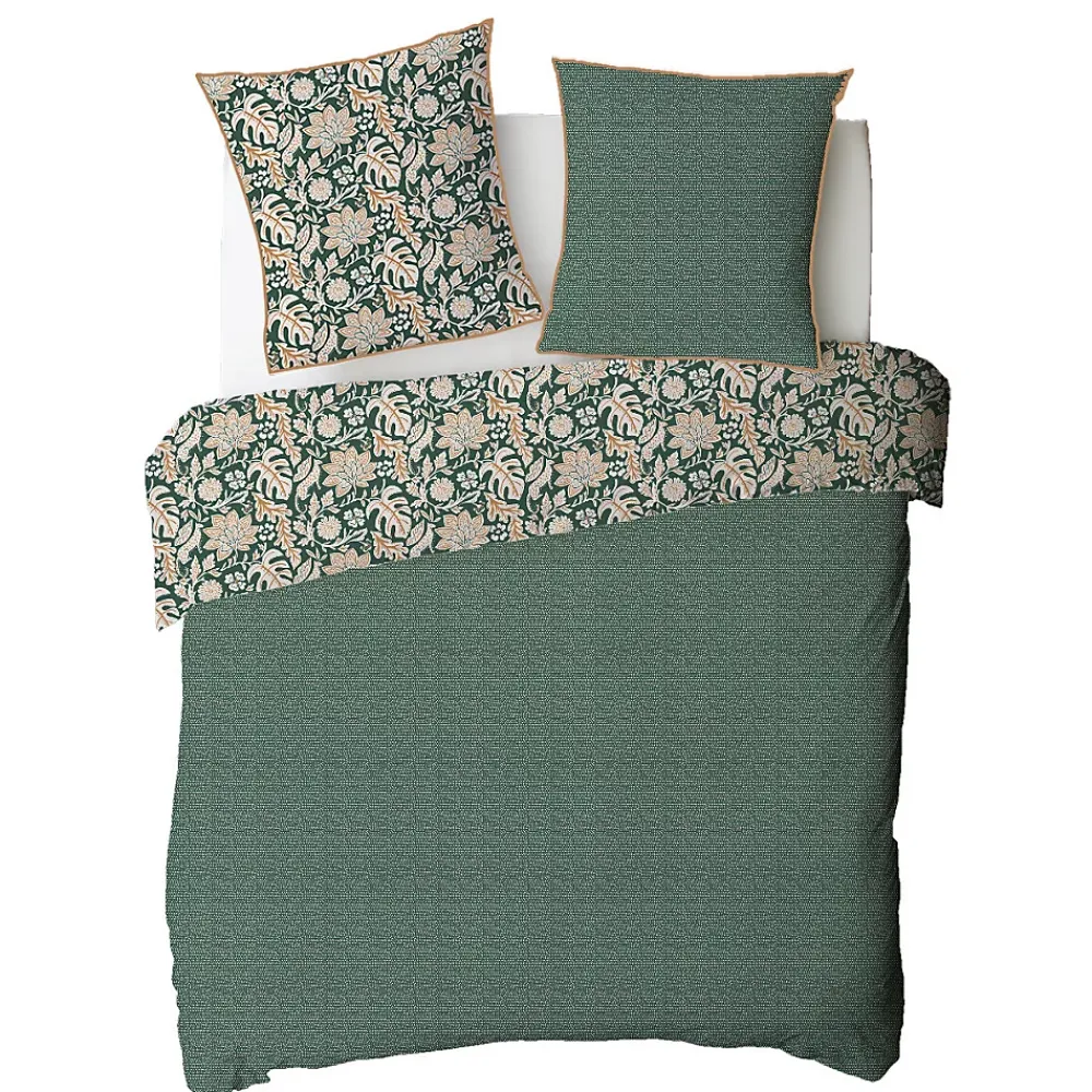Future Home Parure de lit 2 personnes floral et pois en coton 240x220cm* Parure De Lit