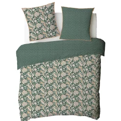 Future Home Parure de lit 2 personnes floral et pois en coton 240x220cm* Parure De Lit