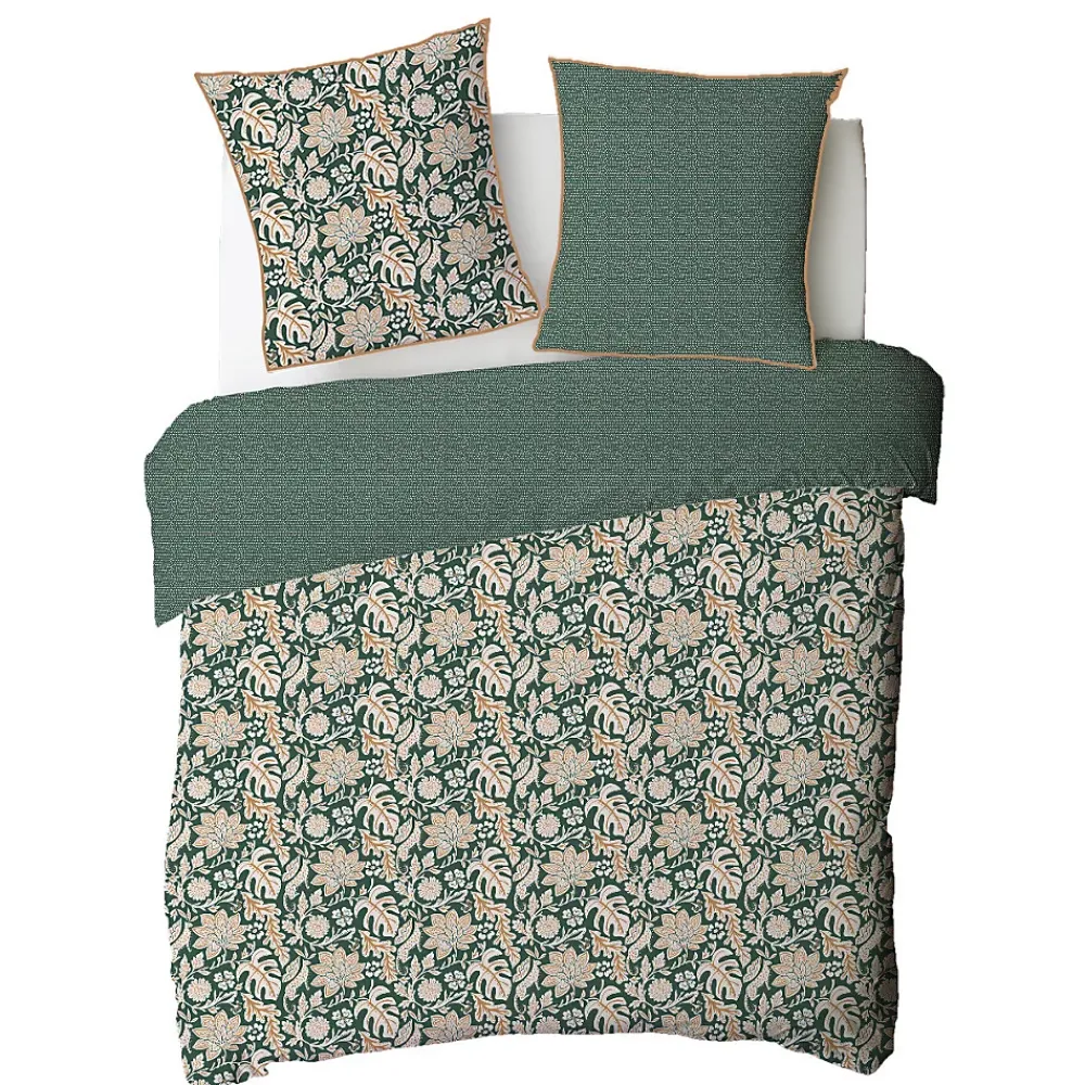 Future Home Parure de lit 2 personnes floral et pois en coton 240x220cm* Parure De Lit