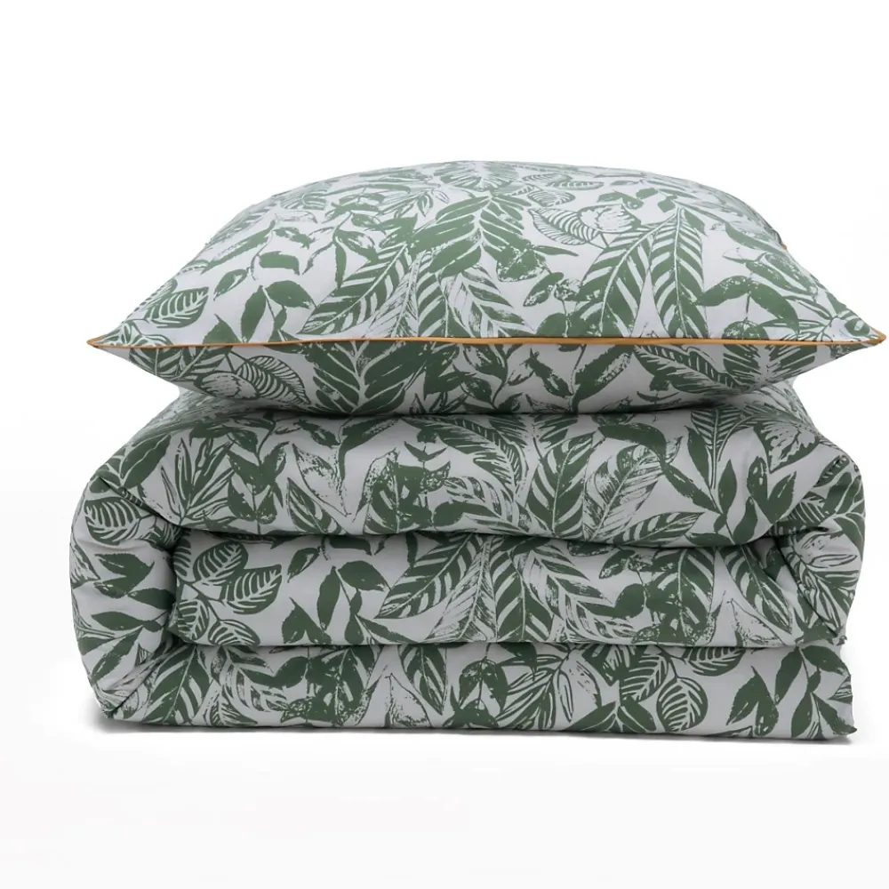 Future Home Parure de lit 2 personnes tropical réversible unie 240x220cm* Parure De Lit