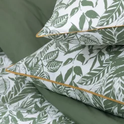 Future Home Parure de lit 2 personnes tropical réversible unie 240x220cm* Parure De Lit