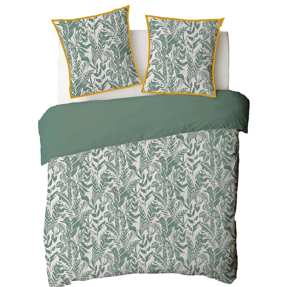 Future Home Parure de lit 2 personnes tropical réversible unie 240x220cm* Parure De Lit