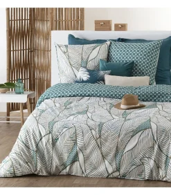 Parure de lit 2 Personnes 240 x 220 cm Housse de couette avec 2 taies Imprimé Moana>Atmosphera Hot