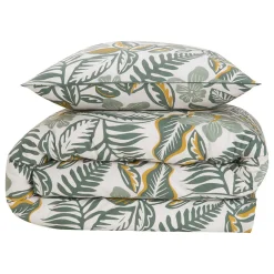 Parure de lit 2 personnes imprimé végétal réversible 240x220cm><noscript><img width=