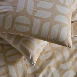 Parure de lit 2 personnes géométrique en polycoton 240x220cm><noscript><img width=