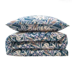 Parure de lit 2 personnes végétal réversible uni 240x220cm><noscript><img width=