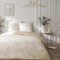 Parure de lit 2 personnes en satin de coton réversible 240x220cm>Future Home Discount