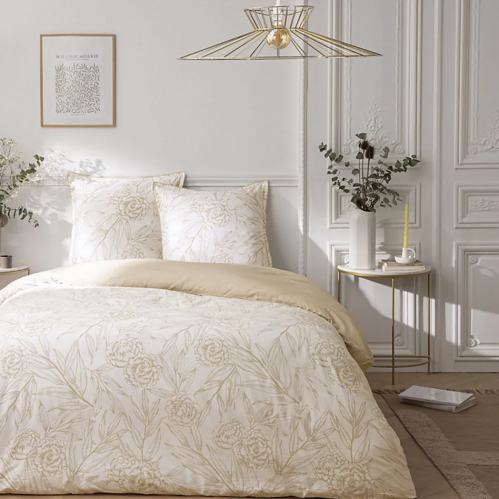 Parure de lit 2 personnes en satin de coton réversible 240x220cm>Future Home Discount