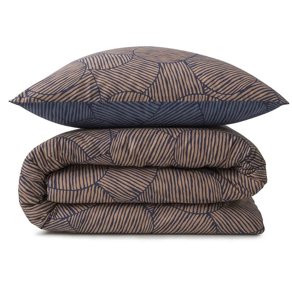 Parure de lit 2 personnes en coton 57 fils imprimé bleu 240x220cm>Future Home Best