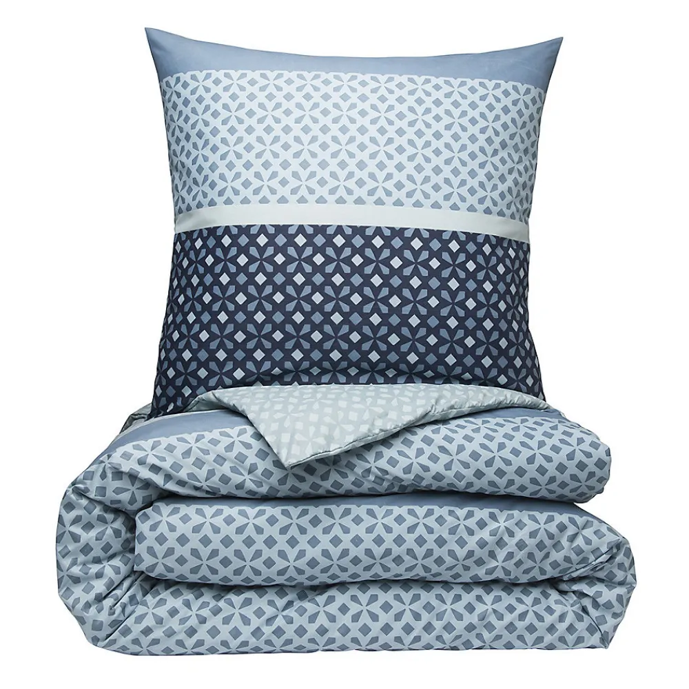 Parure de lit 2 personnes géométrique en microfibre 200x200cm>Future Home Clearance