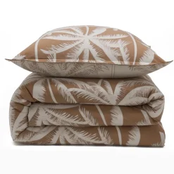 Future Home Parure de lit 2 personnes en coton 57 fils imprimé camel 260x240cm* Parure De Lit