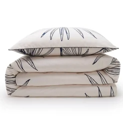 Future Home Parure de lit 2 personnes en coton 57 fils imprimé blanc 240x220cm* Parure De Lit