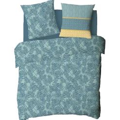 Parure de lit 2 personnes en coton 57 fils imprimé vert 240x220cm><noscript><img data-lazyloaded=