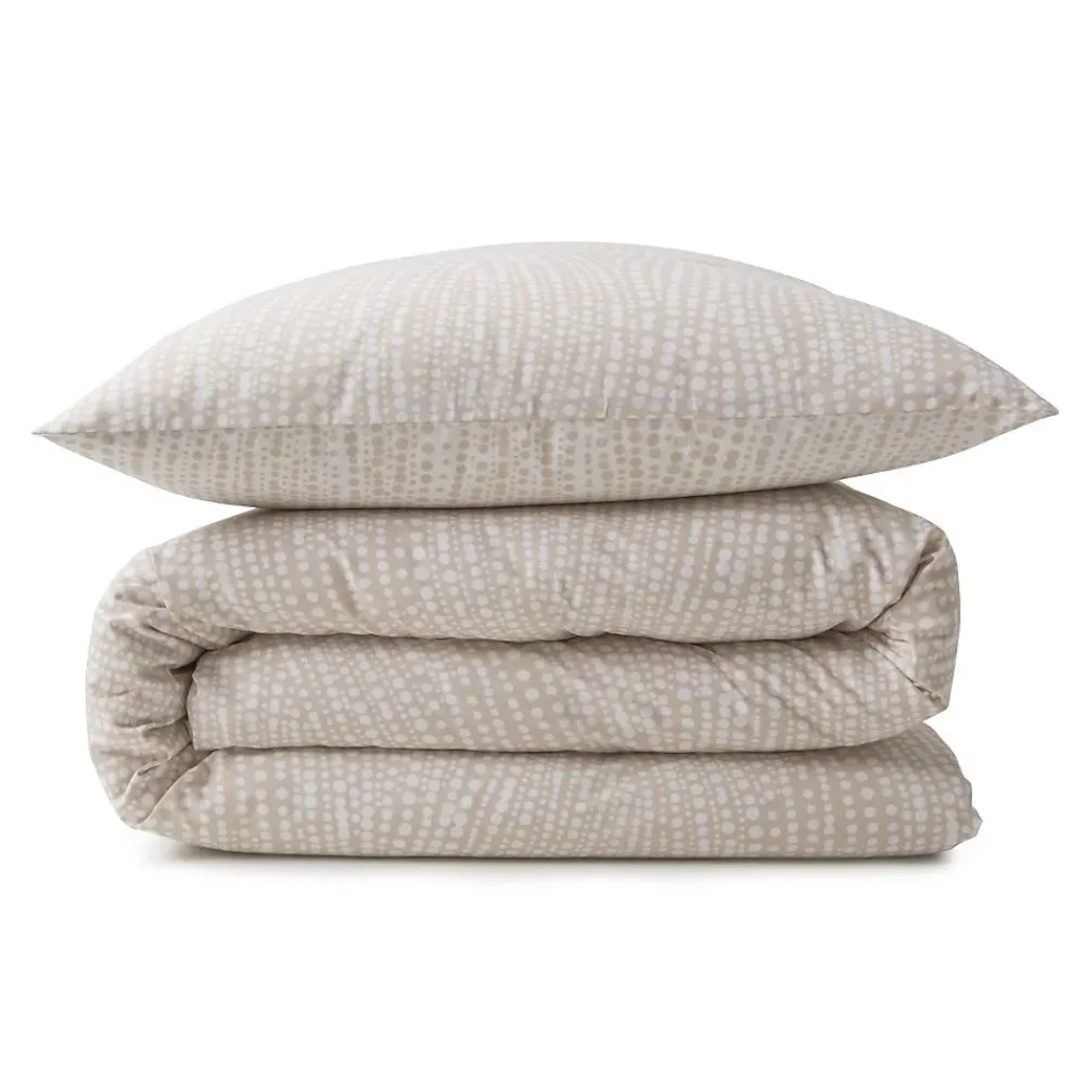 Future Home Parure de lit 2 personnes en coton 57 fils imprimé beige 260x240cm* Parure De Lit