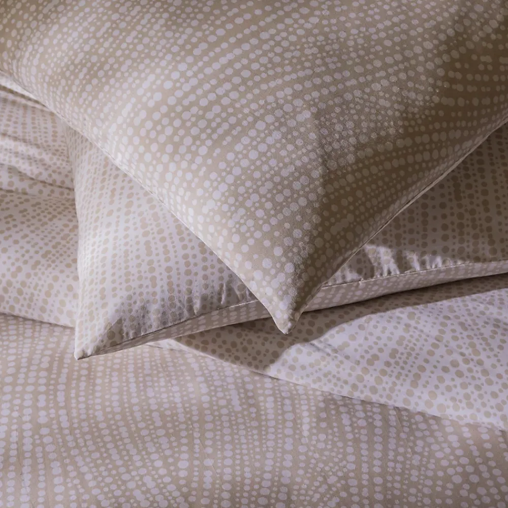 Future Home Parure de lit 2 personnes en coton 57 fils imprimé beige 260x240cm* Parure De Lit