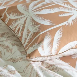 Parure de lit 2 personnes en coton 57 fils imprimé camel 240x220cm>Future Home Discount