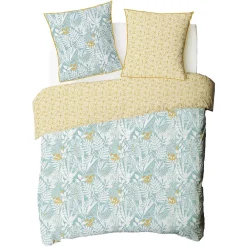 Future Home Parure de lit 2 personnes en coton 57 fils imprimé bleu 240x220cm* Parure De Lit