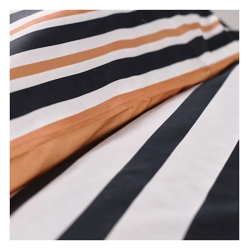 Todays Tools Parure de lit 2 personnes -TODAY - 240x200 cm - 100% Coton - Orange, Noir et Blanc* Parure De Lit