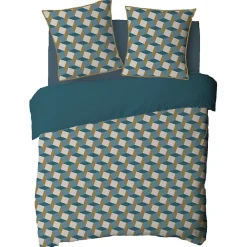 Parure de lit 2 personnes géométrique losanges 260x240cm><noscript><img width=