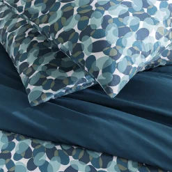 Parure de lit 2 personnes géométrique marine en coton 240x220cm>Future Home Hot