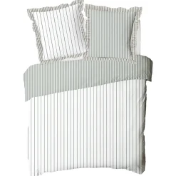 Future Home Parure de lit 2 personnes en coton 57 fils imprimé blanc 260x240cm* Parure De Lit