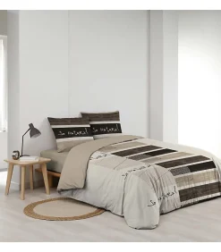 Douceur D'Intérieur Parure de Lit 3 Pièces - 240 x 220 cm - 42 Fils - So Natural - 220x240cm - Naturel* Parure De Lit