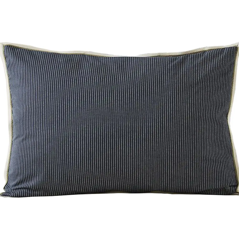 Parure de lit 3 pièces : housse 260x240 cm et taies 50x70 cm coton BRIXTON à rayures noires>Linnea Hot