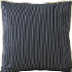 Linnea Parure de lit 3 pièces : housse 200x200 cm et taie 65x65 cm coton BRIXTON à rayures noires* Parure De Lit