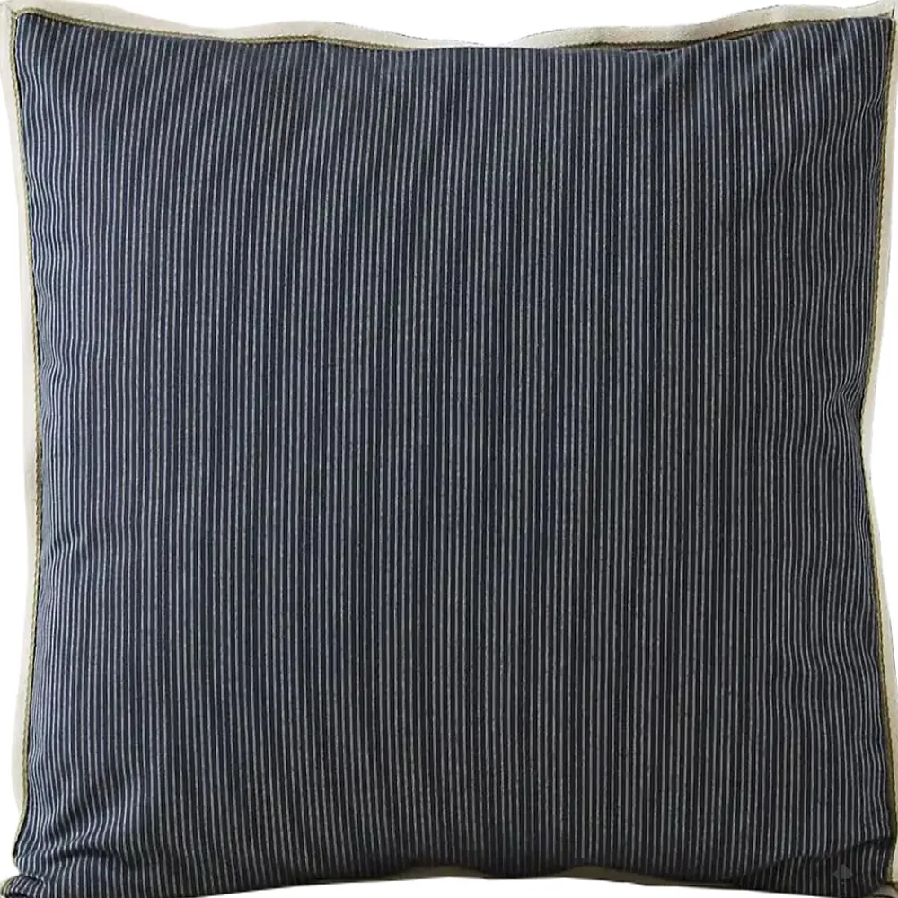 Linnea Parure de lit 3 pièces : housse 200x200 cm et taie 65x65 cm coton BRIXTON à rayures noires* Parure De Lit