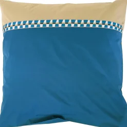 Linnea Parure de lit 3 pièces : housse 300x240 cm et taies 65x65 cm en percale de coton LINOA bleu cobalt* Parure De Lit