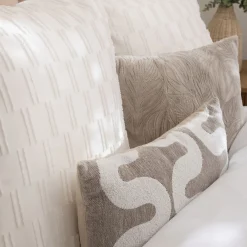 Parure de lit 3 pièces Edie jacquard blanc 260x240cm - Atmosphera><noscript><img width=