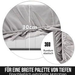 Parure de lit 4 pièces en Polyester, 160 x 200 cm, motif à carreaux esthétique en coton, résistante aux Plis , Gris><noscript><img width=