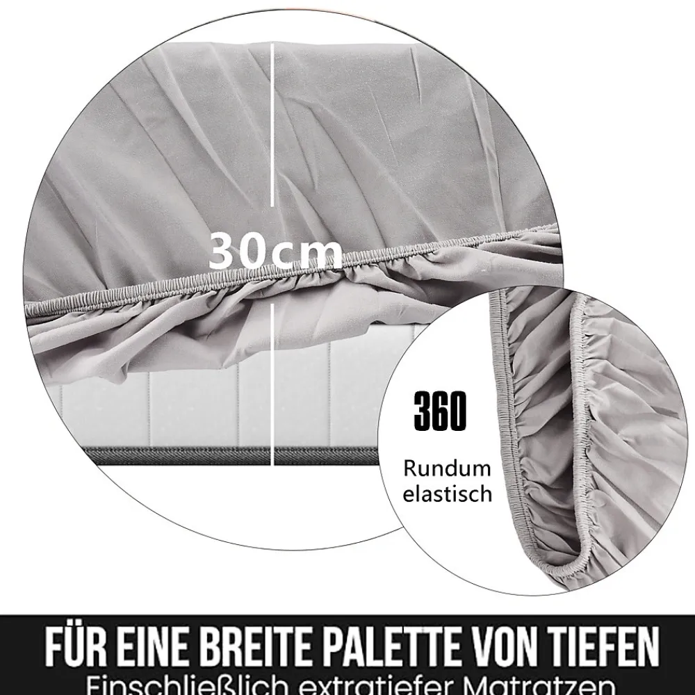 Parure de lit 4 pièces en Polyester, 160 x 200 cm, motif à carreaux esthétique en coton, résistante aux Plis, Vert>ProximaX Clearance