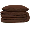 Parure de lit 3 pièces Flora gaze de coton marron 260x240cm - Atmosphera>Atmosphera Créateur D'Intérieur New