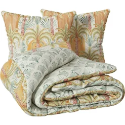 Parure de lit 3 pièces Janice percale de coton 240x220cm - Atmosphera>Atmosphera Créateur D'Intérieur Discount