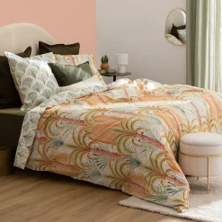 Parure de lit 3 pièces Janice percale de coton 240x220cm - Atmosphera>Atmosphera Créateur D'Intérieur Discount