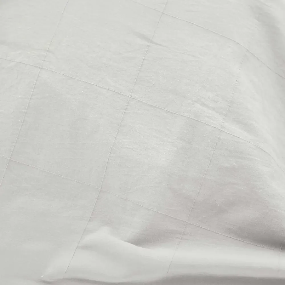 Douceur D'Intérieur Parure de lit 3 pièces LINELLA Blanc- 240 x 220 cm Coton/Polyester lavé jacquard 57 fils* Housse De Couette