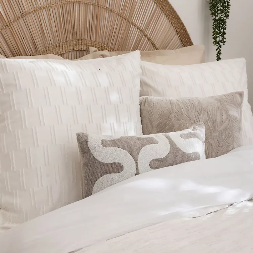 Atmosphera Créateur D'Intérieur Parure de lit 3 pièces Swan jacquard blanc 260x240cm - Atmosphera* Parure De Lit