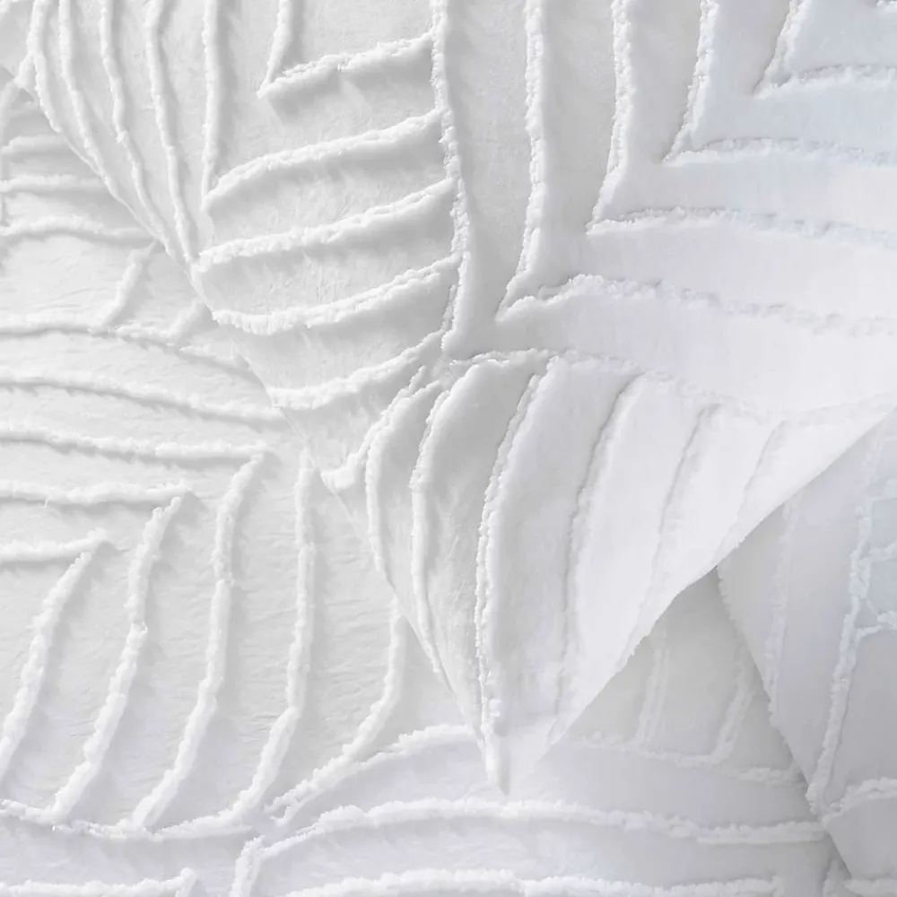 Douceur D'Intérieur Parure de lit 3 pièces tufté (140x200 cm - Blanc)* Parure De Lit