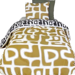 Linnea Parure de lit 2 pièces 140x200 cm BAKA 100% microfibre motif abstrait* Parure De Lit