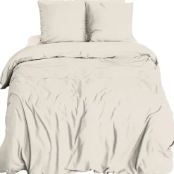 Linnea Parure de lit 3 pièces 260x240 cm microfibre SENSATION FLANELLE beige* Parure De Lit