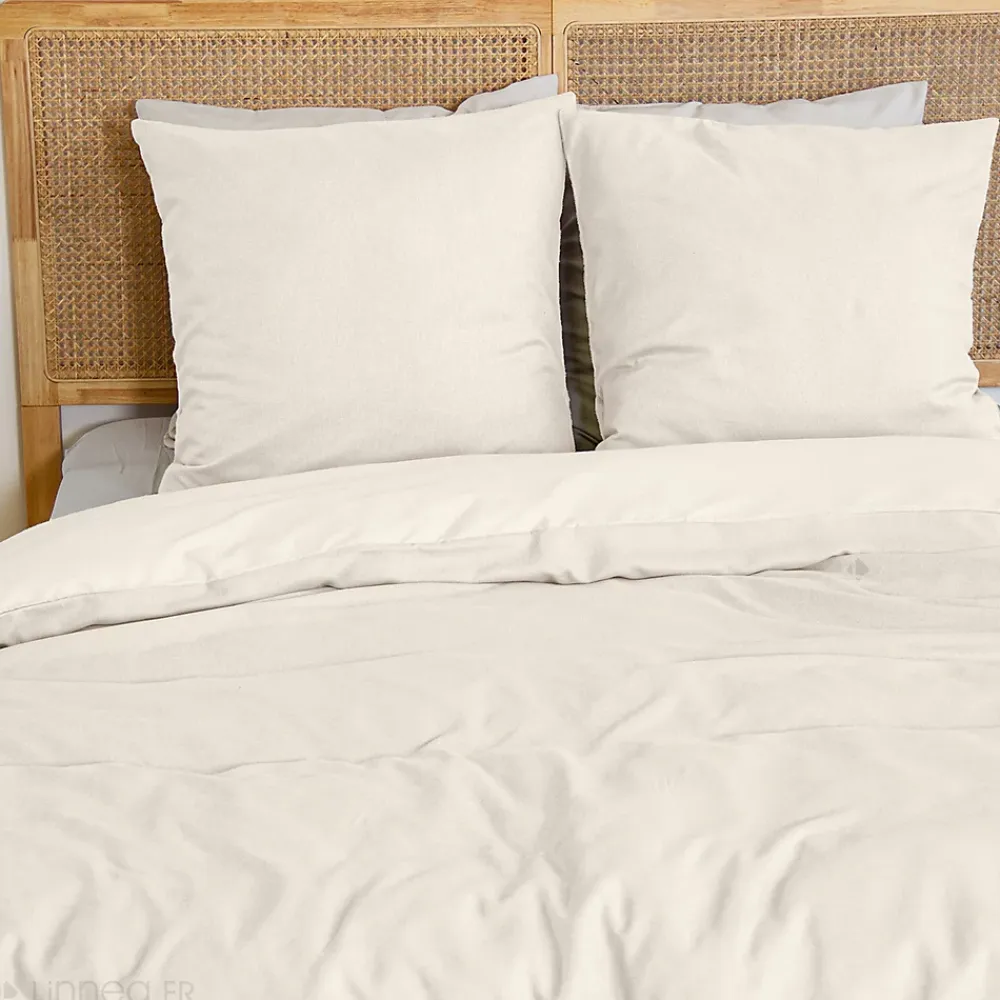 Linnea Parure de lit 3 pièces 260x240 cm microfibre SENSATION FLANELLE beige* Parure De Lit