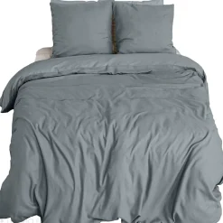 Linnea Parure de lit 3 pièces 240x220 cm SENSATION FLANELLE Ardoise* Parure De Lit