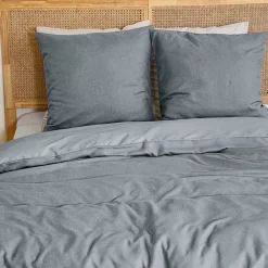 Linnea Parure de lit 3 pièces 240x220 cm SENSATION FLANELLE Ardoise* Parure De Lit