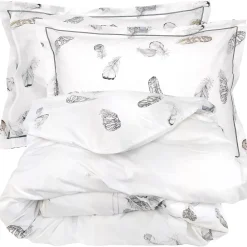 Linnea Parure de lit 3 pièces 280x240 cm taies 50x70 cm percale PLUMES* Parure De Lit
