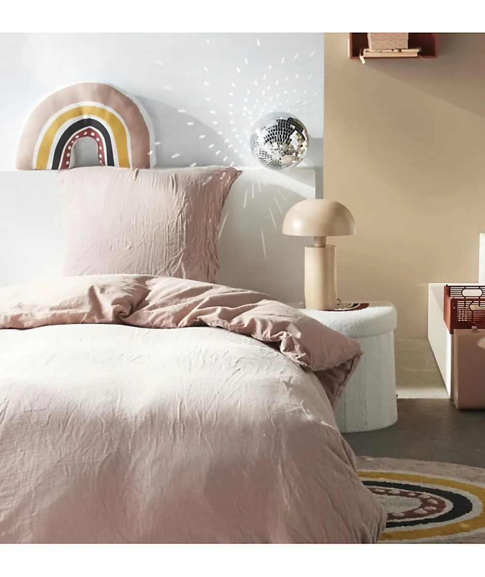 Todays Tools Parure de lit - TODAY - 123332 - 1 personne - 140x200 cm - Gaze de coton unie - Rose des sables* Parure De Lit