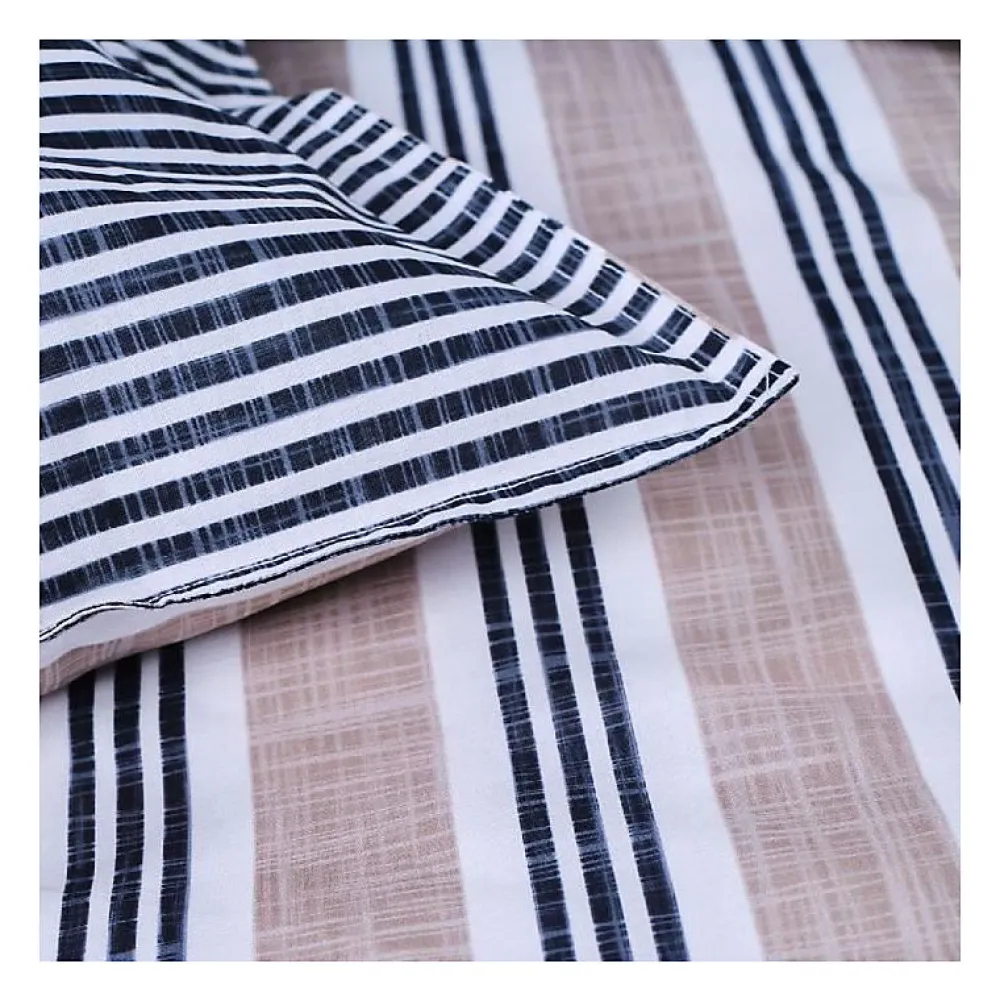 Todays Tools Parure de lit - TODAY Kargo - 220x240 cm - 2 personnes - coton imprimé rayé* Parure De Lit